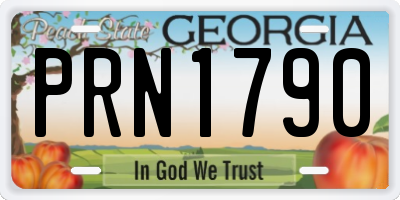 GA license plate PRN1790