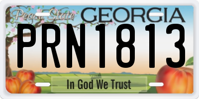 GA license plate PRN1813