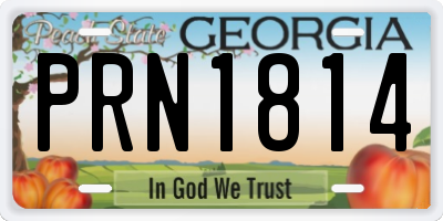 GA license plate PRN1814
