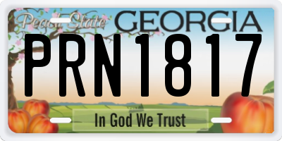 GA license plate PRN1817