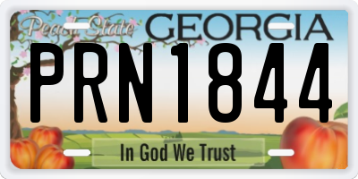 GA license plate PRN1844