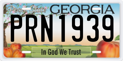 GA license plate PRN1939