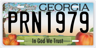GA license plate PRN1979