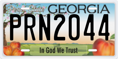 GA license plate PRN2044