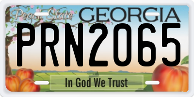 GA license plate PRN2065