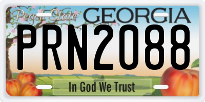 GA license plate PRN2088