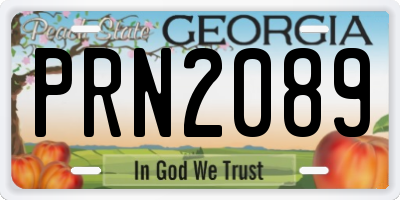 GA license plate PRN2089