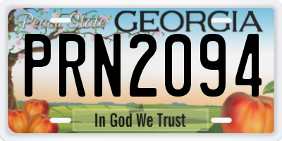 GA license plate PRN2094