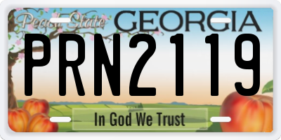 GA license plate PRN2119