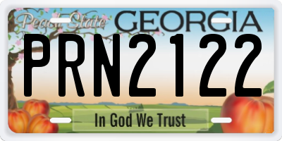 GA license plate PRN2122
