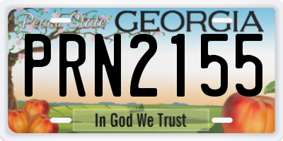 GA license plate PRN2155