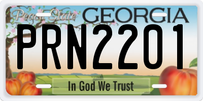 GA license plate PRN2201