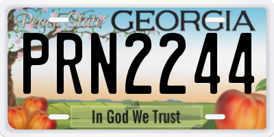GA license plate PRN2244
