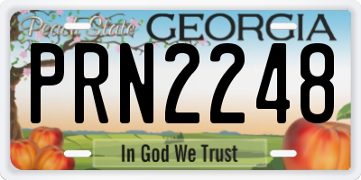 GA license plate PRN2248