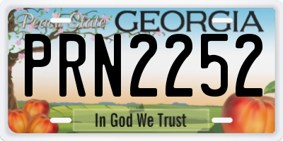 GA license plate PRN2252