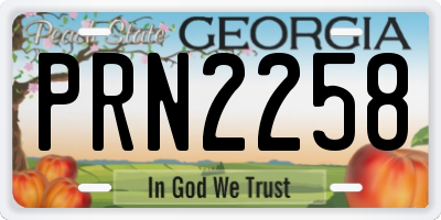 GA license plate PRN2258