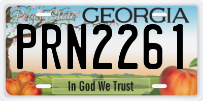 GA license plate PRN2261