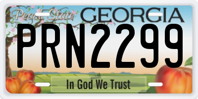 GA license plate PRN2299