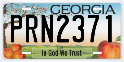 GA license plate PRN2371