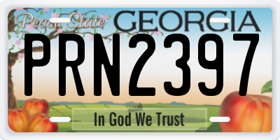GA license plate PRN2397