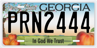 GA license plate PRN2444