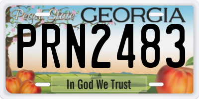 GA license plate PRN2483