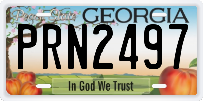 GA license plate PRN2497