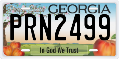 GA license plate PRN2499