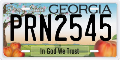 GA license plate PRN2545