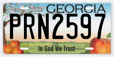 GA license plate PRN2597