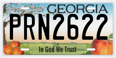 GA license plate PRN2622
