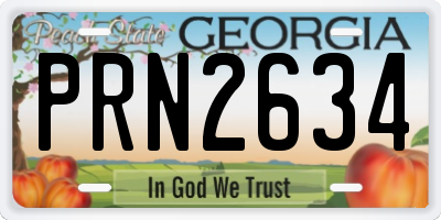 GA license plate PRN2634