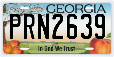 GA license plate PRN2639