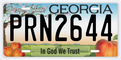 GA license plate PRN2644