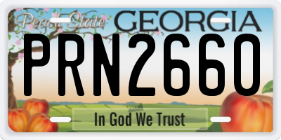GA license plate PRN2660