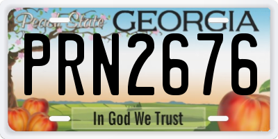 GA license plate PRN2676