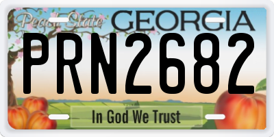 GA license plate PRN2682