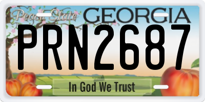 GA license plate PRN2687
