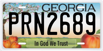 GA license plate PRN2689