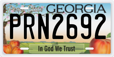 GA license plate PRN2692