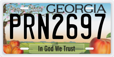 GA license plate PRN2697
