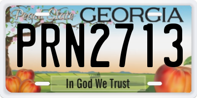 GA license plate PRN2713
