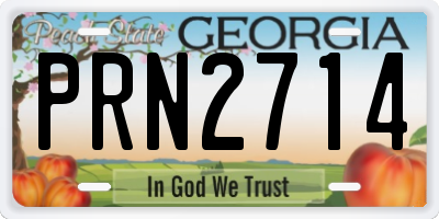 GA license plate PRN2714