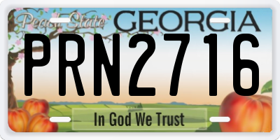 GA license plate PRN2716