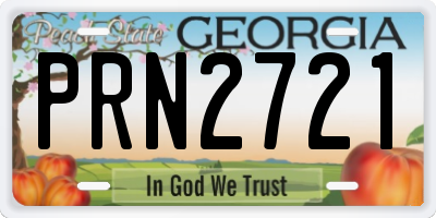 GA license plate PRN2721