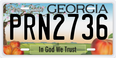 GA license plate PRN2736