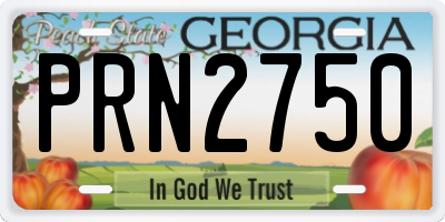 GA license plate PRN2750
