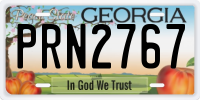 GA license plate PRN2767
