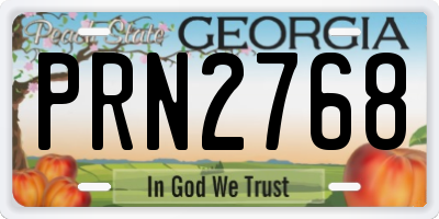 GA license plate PRN2768