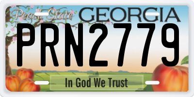 GA license plate PRN2779